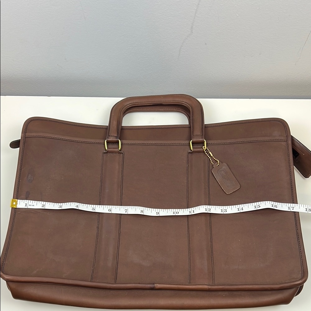 Vintage Coach USA Mahogany Leather Top Handle Office Work Briefcase Bag - Picture 15 of 16